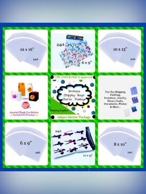 Boutique Shipping Cello~Poly Bag’s Bundle 196pc starter package⭐️100~Stickers 🆕